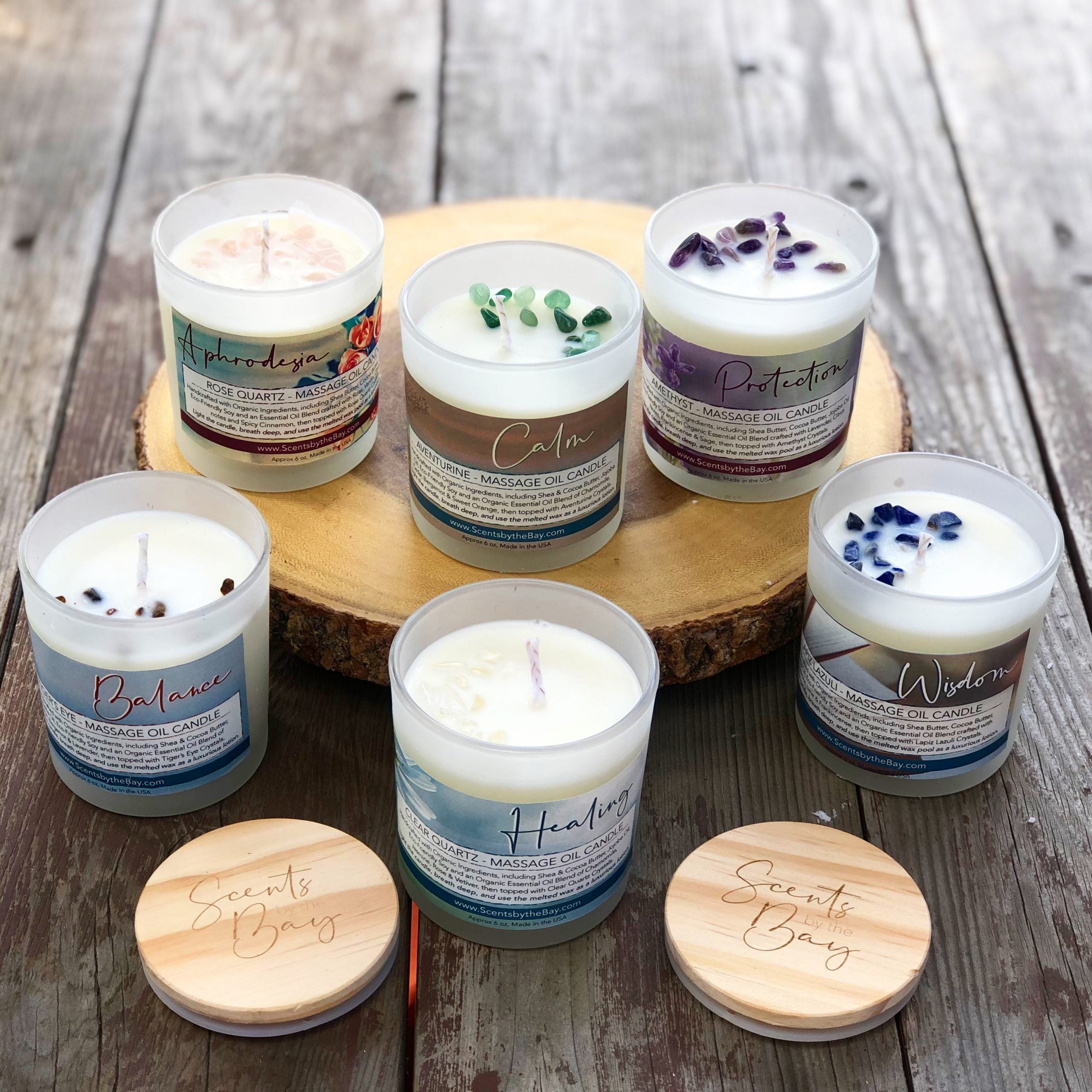 Scents by the Bay Crystal Massage Candle