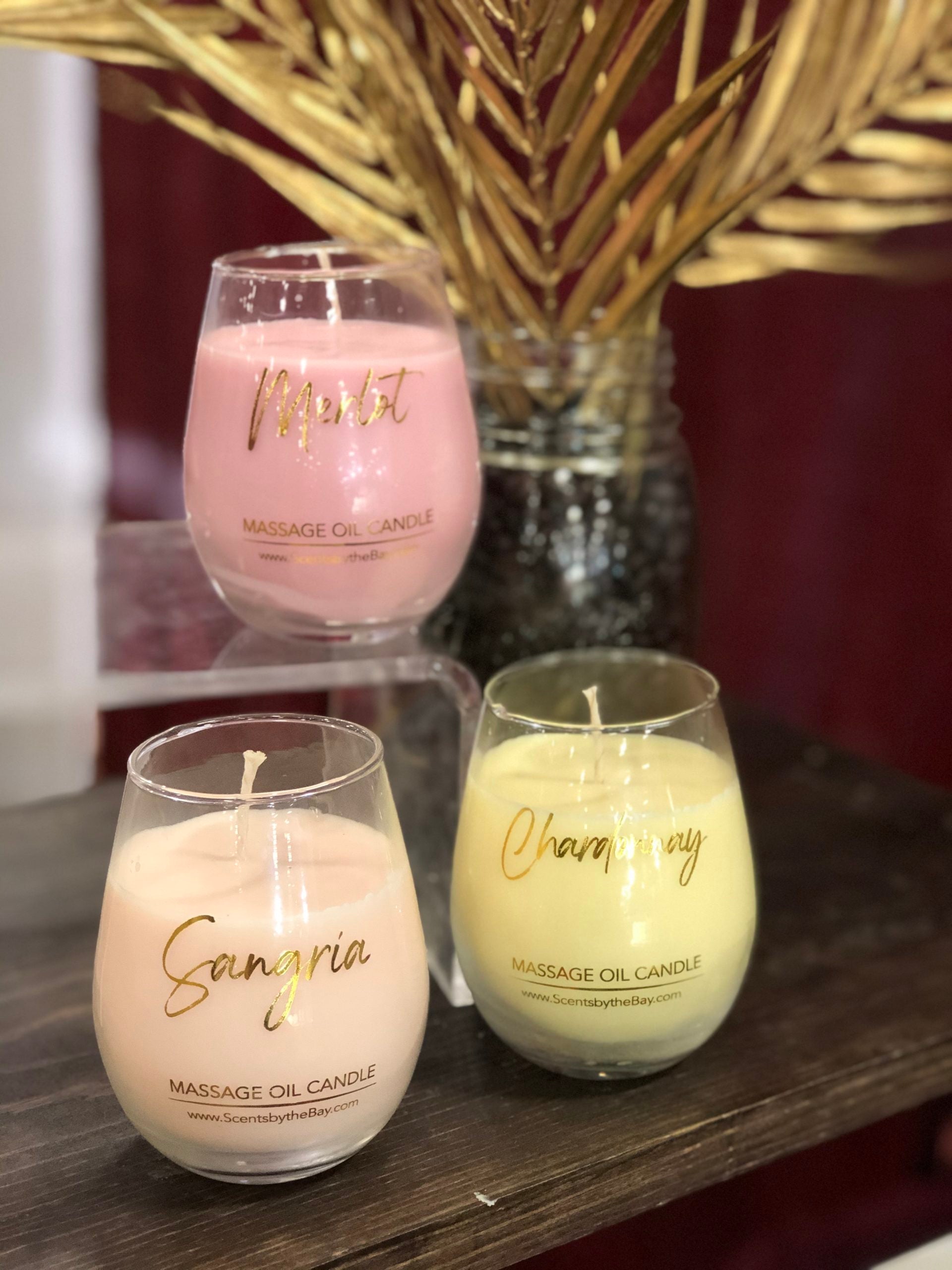 Scents by the Bay Wine Massage Candle
